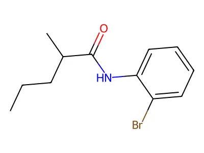 N-(2-bromophenyl)-2-methylpentanamide structure