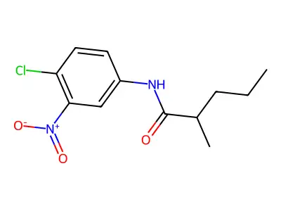 N-(4-chloro-3-nitrophenyl)-2-methylpentanamide structure