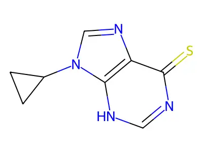 9-Cyclopropyl-3,9-dihydro-6H-purine-6-thione structure