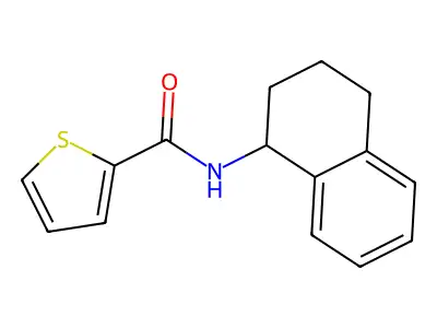 N-(1,2,3,4-tetrahydronaphthalen-1-yl)thiophene-2-carboxamide structure