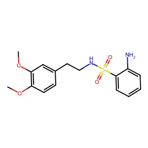 2-amino-N-[2-(3,4-dimethoxyphenyl)ethyl]benzenesulfonamide structure