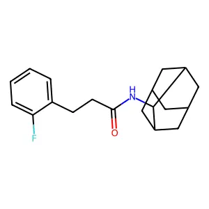 N-(2-adamantyl)-3-(2-fluorophenyl)propanamide structure