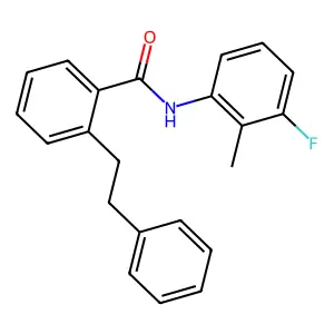N-(3-fluoro-2-methylphenyl)-2-(2-phenylethyl)benzamide structure