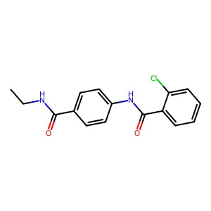 2-chloro-N-[4-(ethylcarbamoyl)phenyl]benzamide structure