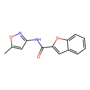 N-(5-methyl-1,2-oxazol-3-yl)-1-benzofuran-2-carboxamide structure