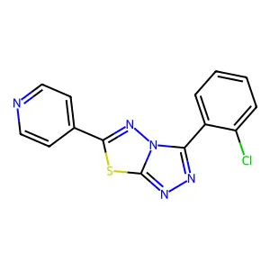 3-(2-Chlorophenyl)-6-pyridin-4-yl-[1,2,4]triazolo[3,4-b][1,3,4]thiadiazole structure