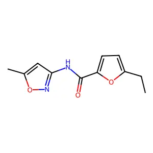 5-Ethyl-N-(5-methylisoxazol-3-yl)furan-2-carboxamide structure