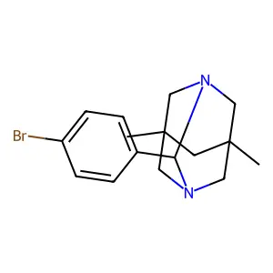 2-(4-Bromophenyl)-5,7-dimethyl-1,3-diazatricyclo[3.3.1.1~3,7~]decane structure