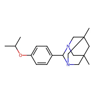 2-(4-Isopropoxyphenyl)-5,7-dimethyl-1,3-diazaadamantane structure