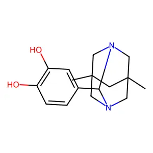 4-(5,7-Dimethyl-1,3-diazaadamantan-2-yl)benzene-1,2-diol structure