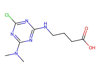 4-((4-Chloro-6-(dimethylamino)-1,3,5-triazin-2-yl)amino)butanoic acid structure