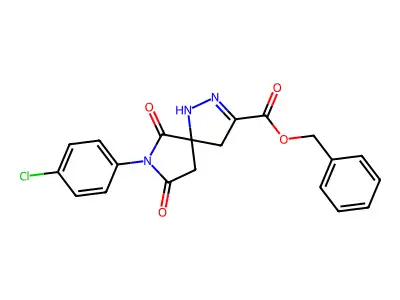 benzyl 7-(4-chlorophenyl)-6,8-dioxo-1,2,7-triazaspiro[4.4]non-2-ene-3-carboxylate structure