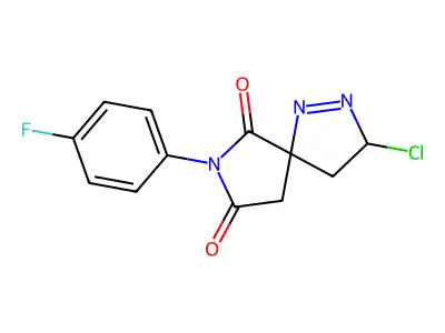 3-Chloro-7-(4-fluorophenyl)-1,2,7-triazaspiro[4.4]non-1-ene-6,8-dione structure