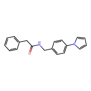2-phenyl-N-[4-(1H-pyrrol-1-yl)benzyl]acetamide structure