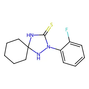 2-(2-Fluorophenyl)-1,2,4-triazaspiro[4.5]decane-3-thione structure