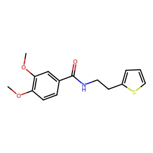 3,4-dimethoxy-N-(2-thiophen-2-ylethyl)benzamide structure