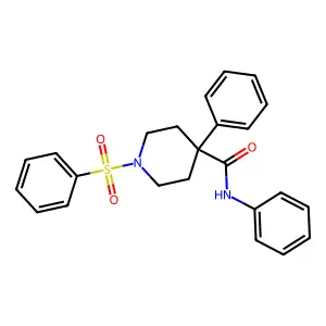 1-(benzenesulfonyl)-N,4-diphenylpiperidine-4-carboxamide structure