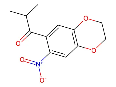 2-Methyl-1-(6-nitro-2,3-dihydro-1,4-benzodioxin-7-yl)propan-1-one structure