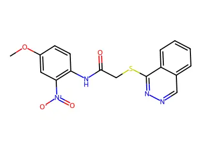 N-(4-methoxy-2-nitrophenyl)-2-phthalazin-1-ylsulfanylacetamide structure
