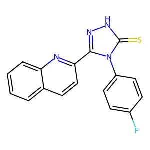 4-(4-fluorophenyl)-3-quinolin-2-yl-1H-1,2,4-triazole-5-thione structure