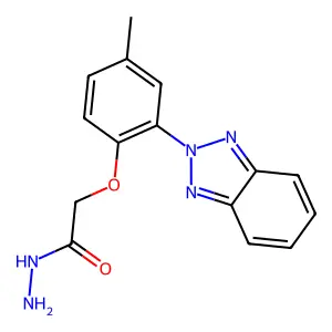 2-[2-(2H-1,2,3-benzotriazol-2-yl)-4-methylphenoxy]acetohydrazide structure
