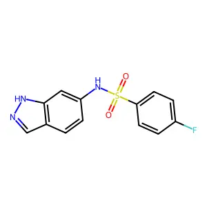 4-fluoro-N-(1H-indazol-6-yl)benzenesulfonamide structure