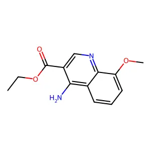 Ethyl 4-amino-8-methoxyquinoline-3-carboxylate structure