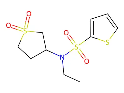 N-(1,1-dioxothiolan-3-yl)-N-ethylthiophene-2-sulfonamide structure