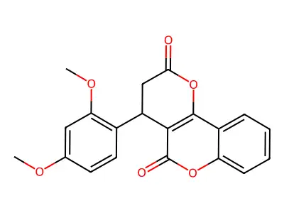 4-(2,4-Dimethoxyphenyl)-3,4-dihydropyrano[3,2-c]chromene-2,5-dione structure