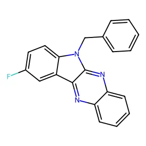 6-Benzyl-9-fluoroindolo[3,2-b]quinoxaline structure
