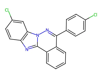 9-Chloro-5-(4-chlorophenyl)benzimidazolo[2,1-a]phthalazine structure