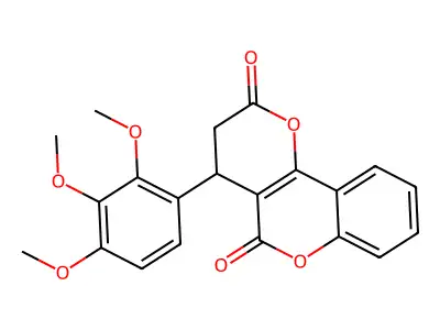 4-(2,3,4-Trimethoxyphenyl)-3,4-dihydropyrano[3,2-c]chromene-2,5-dione structure