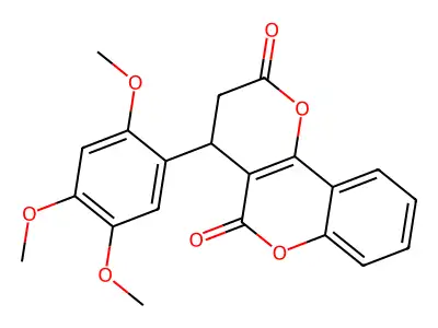 4-(2,4,5-Trimethoxyphenyl)-3,4-dihydropyrano[3,2-c]chromene-2,5-dione structure