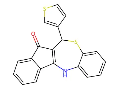 6-(3-thienyl)-6,12-dihydro-7H-indeno[2,1-c][1,5]benzothiazepin-7-one structure