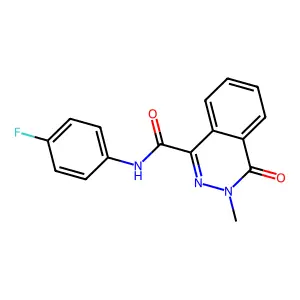 N-(4-fluorophenyl)-3-methyl-4-oxophthalazine-1-carboxamide structure