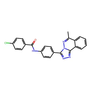 4-chloro-N-[4-(6-methyl-[1,2,4]triazolo[3,4-a]phthalazin-3-yl)phenyl]benzamide structure
