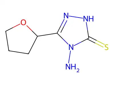 4-amino-5-(tetrahydrofuran-2-yl)-4H-1,2,4-triazole-3-thiol structure
