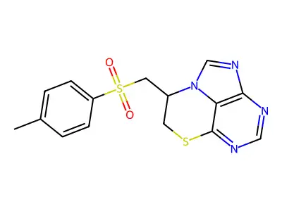 7-{[(4-Methylphenyl)sulfonyl]methyl}-7,8-dihydro[1,4]thiazino[4,3,2-gh]purine structure