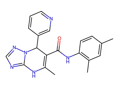 N-(2,4-dimethylphenyl)-5-methyl-7-(pyridin-3-yl)-4,7-dihydro[1,2,4]triazolo[1,5-a]pyrimidine-6-carboxamide structure