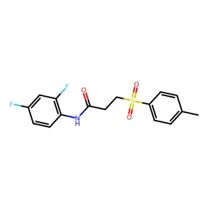 N-(2,4-difluorophenyl)-3-(4-methylbenzenesulfonyl)propanamide structure