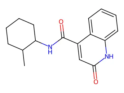 N-(2-methylcyclohexyl)-2-oxo-1H-quinoline-4-carboxamide structure