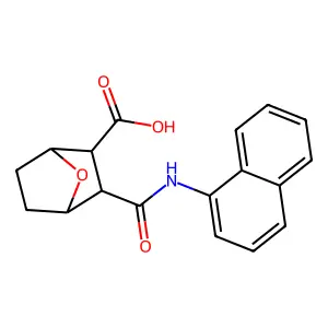 3-(Naphthalen-1-ylcarbamoyl)-7-oxabicyclo[2.2.1]heptane-2-carboxylic acid structure