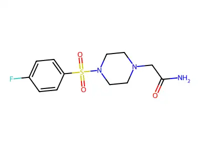 2-[4-(4-Fluorophenyl)sulfonylpiperazin-1-yl]acetamide structure