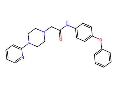 N-(4-phenoxyphenyl)-2-(4-pyridin-2-ylpiperazin-1-yl)acetamide structure