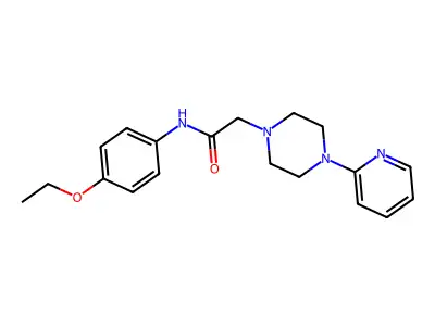 N-(4-ethoxyphenyl)-2-(4-pyridin-2-ylpiperazin-1-yl)acetamide structure