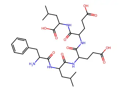 H-DL-Phe-DL-Leu-DL-Glu-DL-Glu-DL-Leu-OH structure
