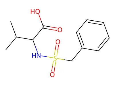 N-(Phenylmethanesulfonyl)valine structure