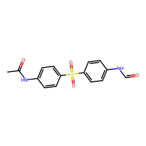 N-[4-(4-甲酰氨基苯基)磺酰基苯基]乙酰胺 structure