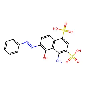 4-Amino-5-hydroxy-6-(phenyldiazenyl)-1,3-naphthalenedisulfonic acid structure