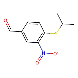 4-(Isopropylsulfanyl)-3-nitrobenzenecarbaldehyde structure